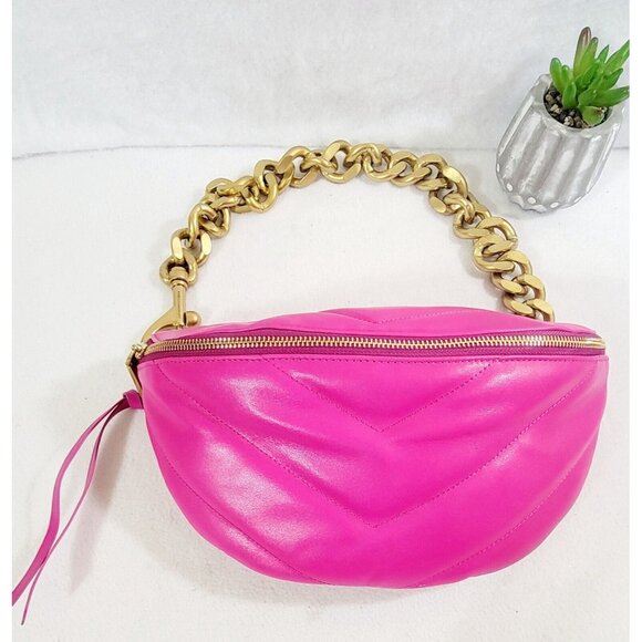 Rebecca Minkoff Handbags - Rebecca Minkoff Women's Cosmic Edie Maxi Crescent Crossbody Bag Chunky Chain NWT